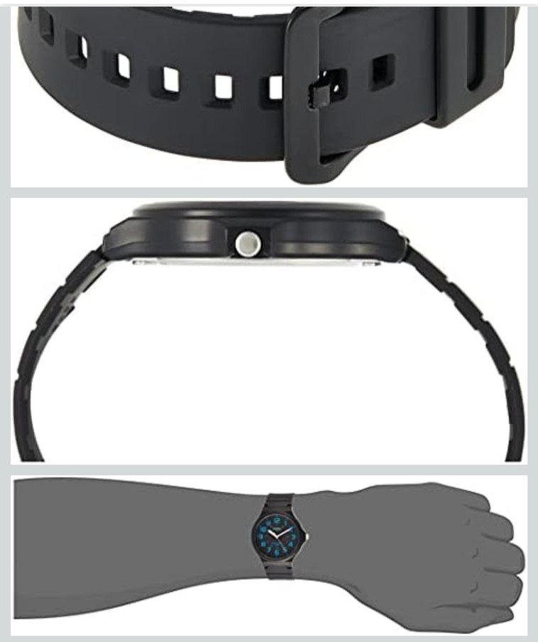 Siyah Casio Minimalist Erkek Saat - Görsel 3