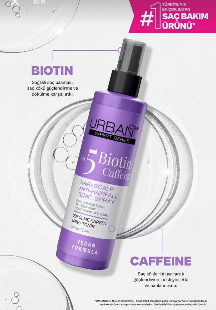 Urban No.5 Biotin & Kafein Saç Toniği - Görsel 3