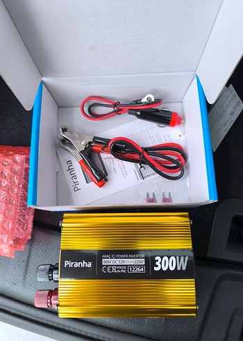 Piranha 300W Renkli Güç Bankası Araç İnvertör - Görsel 4