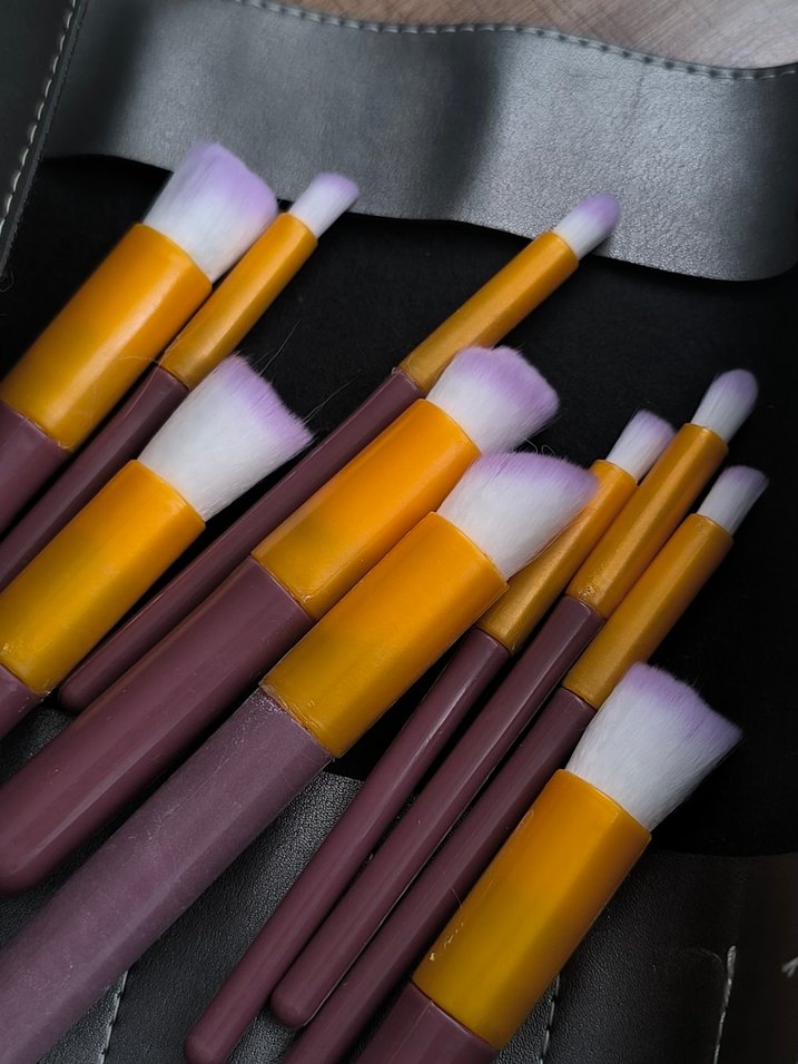 Mona Lisa Bej ve Gri Makyaj Fırça Seti - Görsel 2