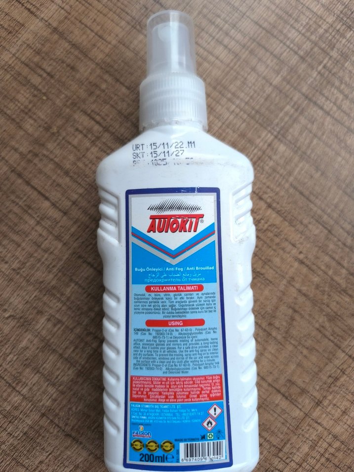 Autokit Bugu Önleyici Anti Fog Sprey - Görsel 2