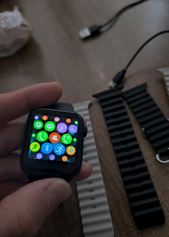 Siyah Akıllı Saat Watch 5 Nabız ve Aktivite Takibi - Görsel 2