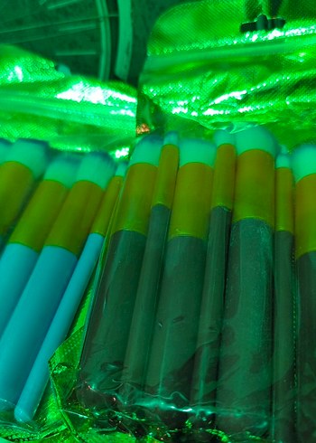 Renkli Makyaj Fırça Seti 10 Adet Fırça - Görsel 3