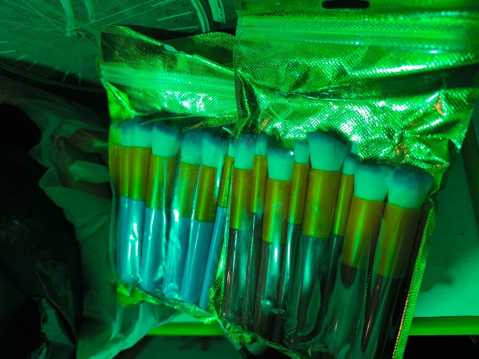 Renkli Makyaj Fırça Seti 10 Adet Fırça - Görsel 4