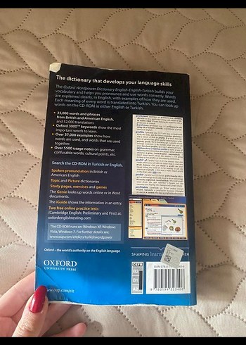 Oxford Wordpower İngilizce-İngilizce-Türkçe Sözlük - Görsel 2