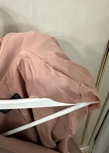 Dilvin Pembe Uzun Kesim Düğmeli Kadın Blazer - Görsel 4