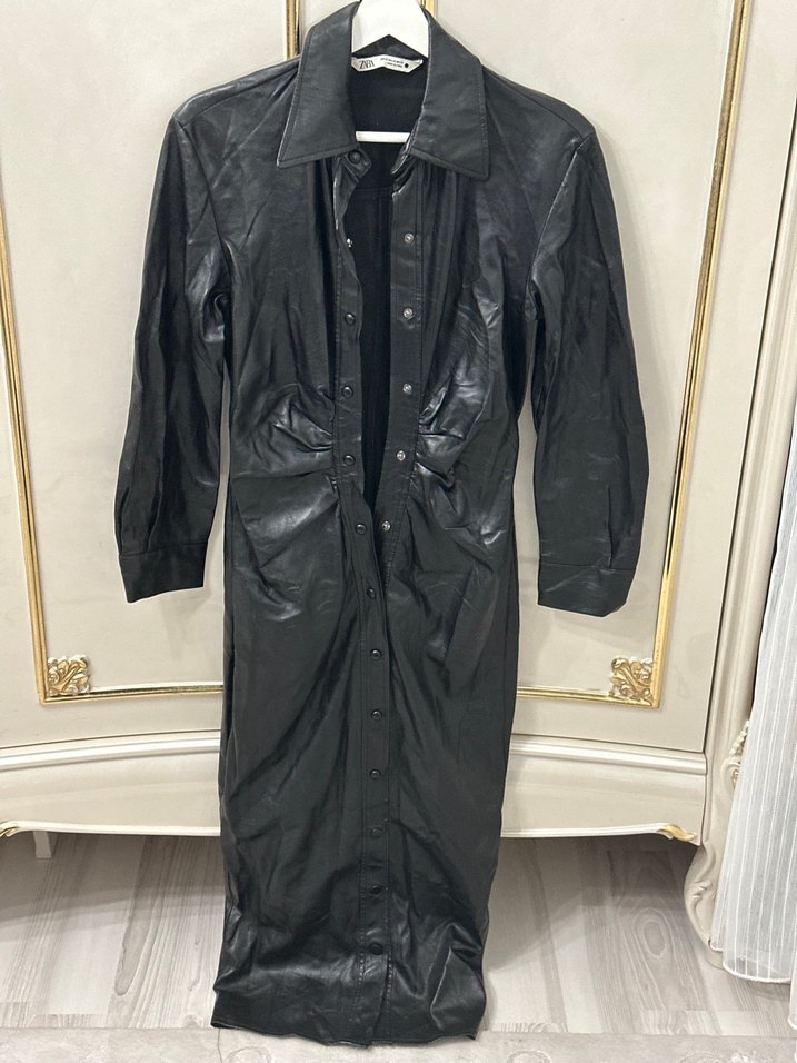 Zara drapeli elbise - Görsel 2