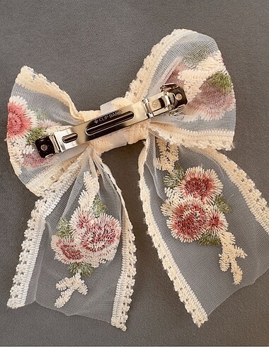 Beden Vintage dantel fiyonk toka coquette toka