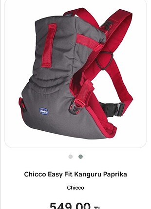 Chicco gri kırmızı kanguru
