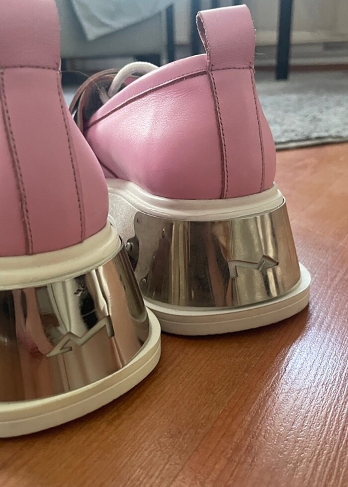 Kawai platform dolgu topuk pembe - Görsel 3