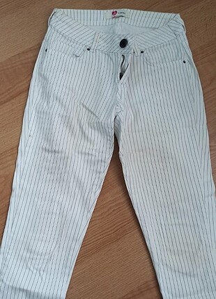 xs Beden Çizgili pantolon