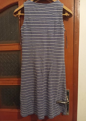 Çizgili  Midi Bohem Elbise - Görsel 3