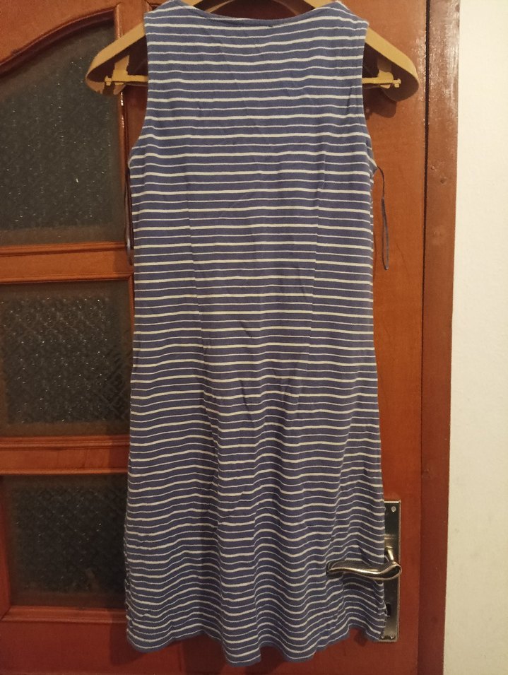 Çizgili  Midi Bohem Elbise - Görsel 3