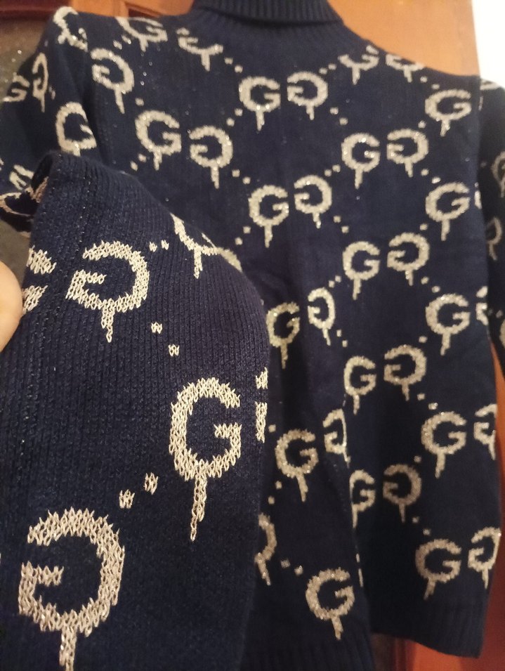 Lacivert Boğazlı Triko Kazak - Görsel 2