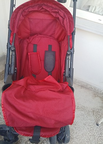 Koyu Kırmızı Çift Yönlü Bebek Arabası - Görsel 5
