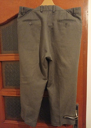 Gri Keten Erkek Pantolon - Görsel 2