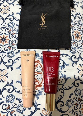 YSL Makyaj Çantası, Clarins BB Krem SPF25 ve Caudalie Vinocrush - Görsel 2