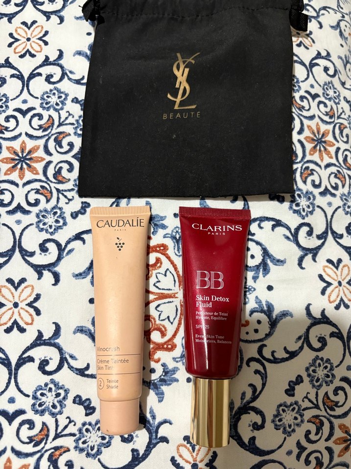 YSL Makyaj Çantası, Clarins BB Krem SPF25 ve Caudalie Vinocrush - Görsel 2