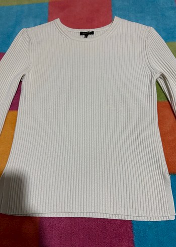 Massimo Dutti Krem Triko Kazak - Görsel 2