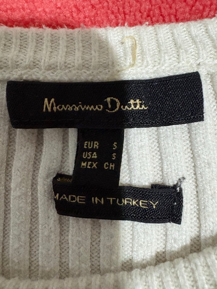 Massimo Dutti Krem Triko Kazak - Görsel 3