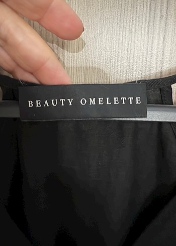 Beauty Omelette Uzun Siyah V Yaka Elbise - Görsel 7