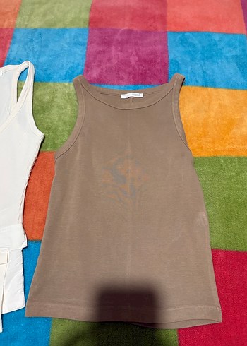 Zara Marka Kadın Renkli Pamuklu Mini Bodyler - Görsel 2