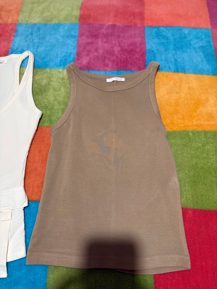 Zara Marka Kadın Renkli Pamuklu Mini Bodyler - Görsel 2