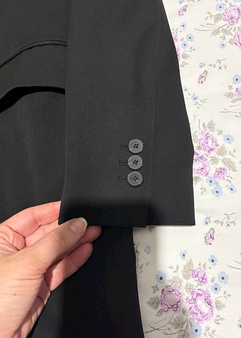 Massimo Dutti Siyah Kadın Blazer Ceket - Görsel 4