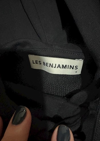 Les Benjamins Siyah Kapüşonlu Sweatshirt - Görsel 3
