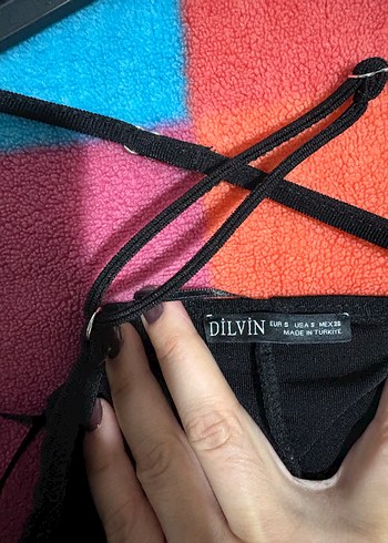 Dilvin Siyah Drapeli Uzun Askılı Elbise - Görsel 3