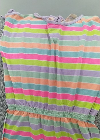 Kız Çocuk Çok Renkli Pliseli Elbise - Görsel 2