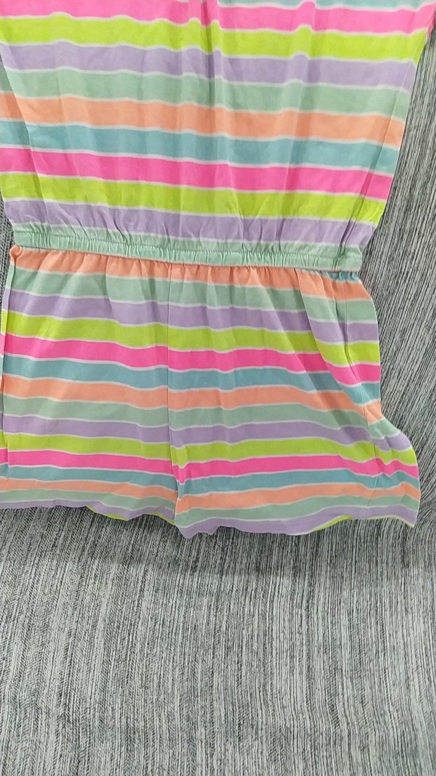 Kız Çocuk Çok Renkli Pliseli Elbise - Görsel 3