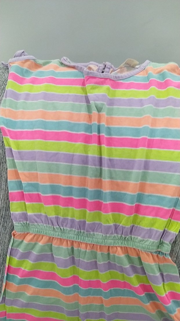 Kız Çocuk Çok Renkli Pliseli Elbise - Görsel 2