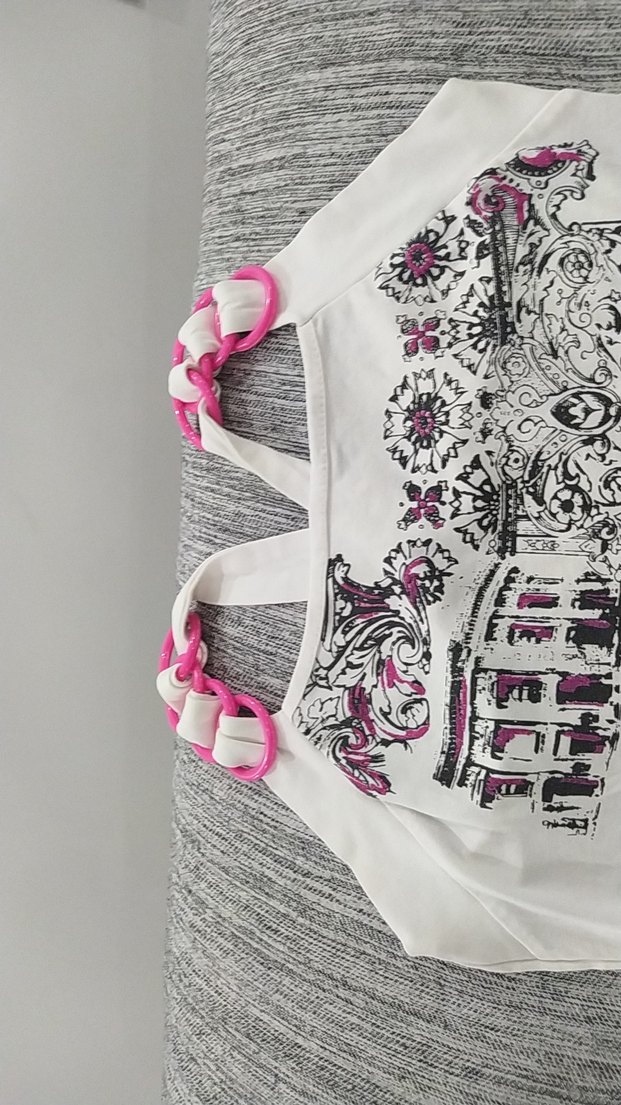 Baskılı Straplez Kız Tişörtü - Görsel 2