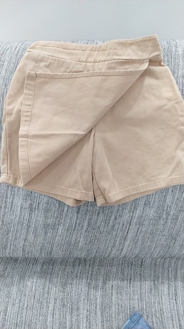 Bej Kadın Mini Pamuklu Şort - Görsel 3
