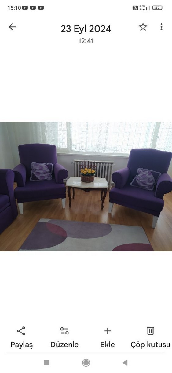 koltuk takımı mor - Görsel 2