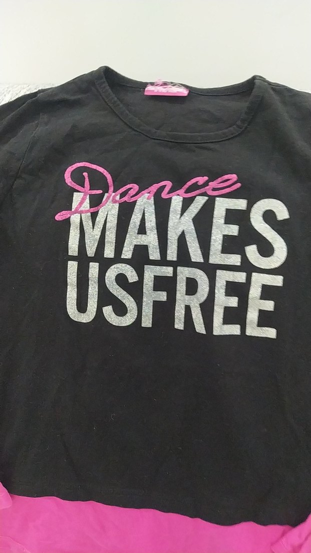 Pembe Gri Baskılı Uzun Kollu Kız Tişörtü - Görsel 2