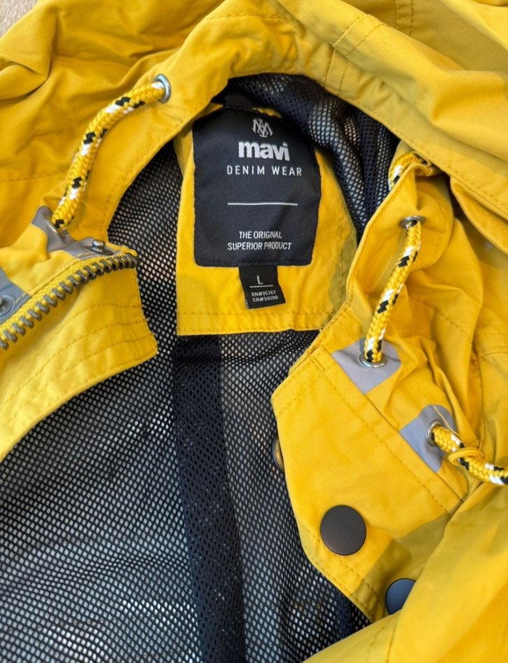 @mavi Sarı Erkek Midi Boy Rüzgarlık Mont - Görsel 2