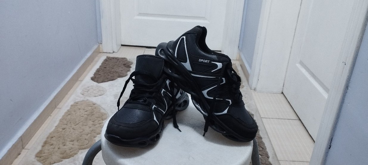 Siyah Erkek Spor ve Günlük Koşu Ayakkabısı 37 no - Görsel 2