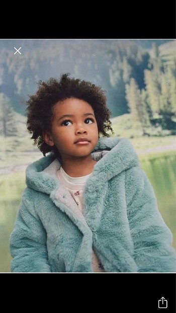 Mango Baby Kürklü Yeşil Manto 2-3 Yaş