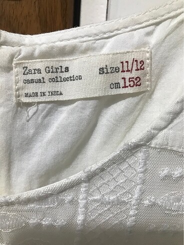 11-12 Yaş Beden zara elbise
