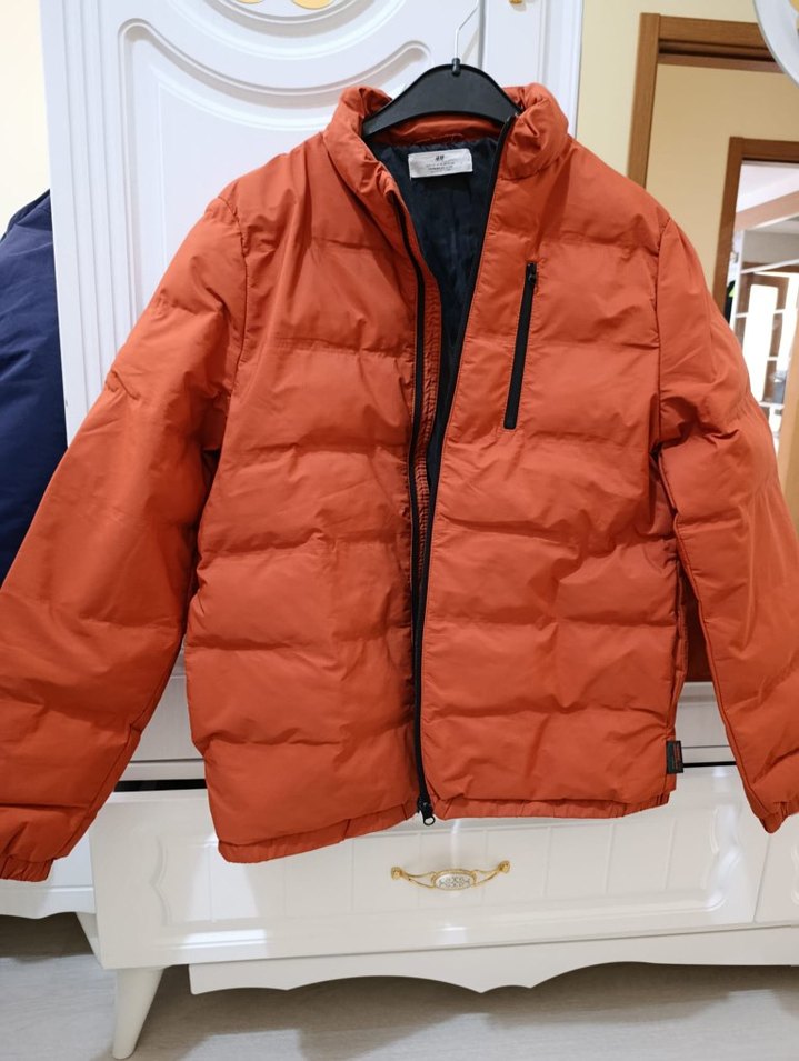 Turuncu Fermuarlı  Kışlık mont 42 beden - Görsel 2