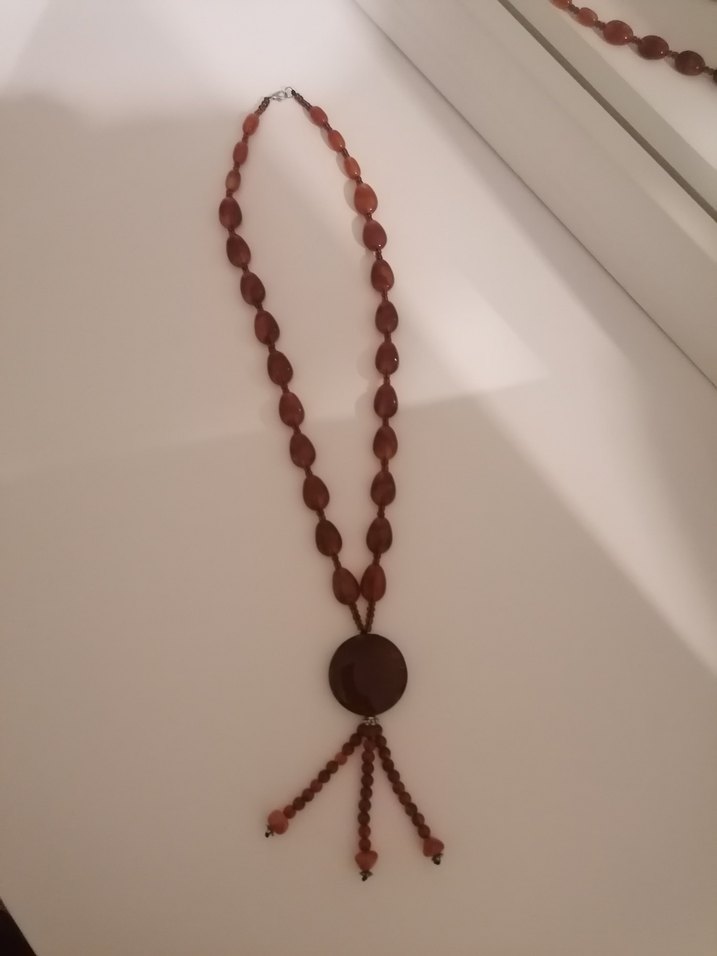 Orijinal Akik kolye hactan gelmiştir hiç kullanılmadı - Görsel 2