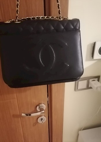 Zincir Detaylı Siyah Deri Kadın Çanta - Görsel 5