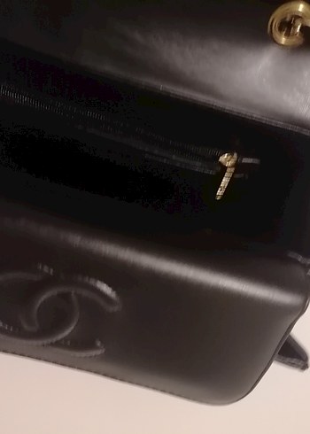 Zincir Detaylı Siyah Deri Kadın Çanta - Görsel 2