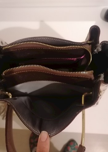 Kahverengi Deri Kadın Çanta orjinal - Görsel 3