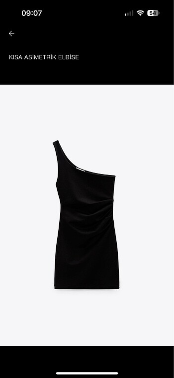 Zara asimetrik elbise