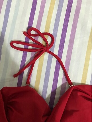 s Beden kırmızı Renk Koton kırmızı bikini üstü