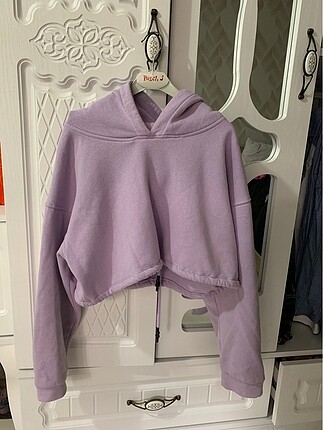 belden bağlamalı crop sweatshirt