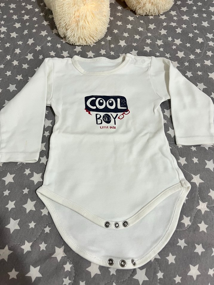 Beyaz bebek zibin body - Görsel 2